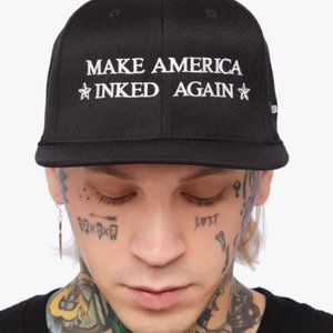 NWT Make America Inked Again Shirt Tattoo Funny Cool Gift Hat for Men